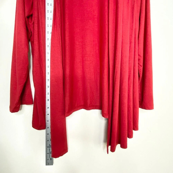 NWT Avenue Studio 14/16 Red Open Front Cardigan Long Sleeve Layering Sweater - Picture 10 of 10